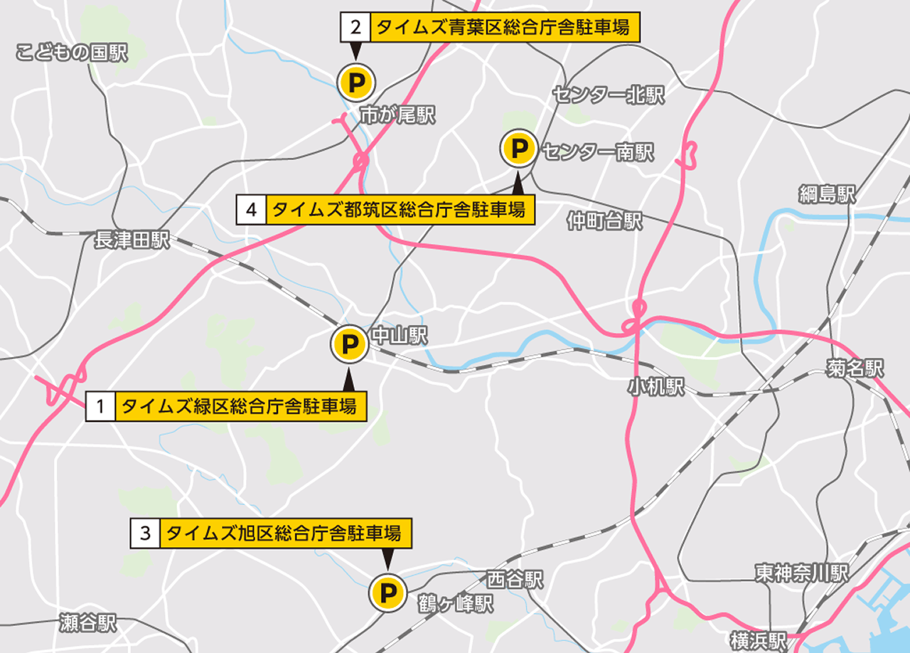 北部・西部エリアのマップ