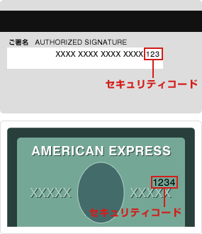 セキュリティーコード表示例